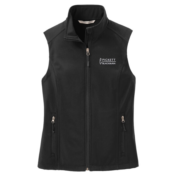 Embroidered Pickett Blackburn - Ladies Core Soft Shell Vest Thumbnail