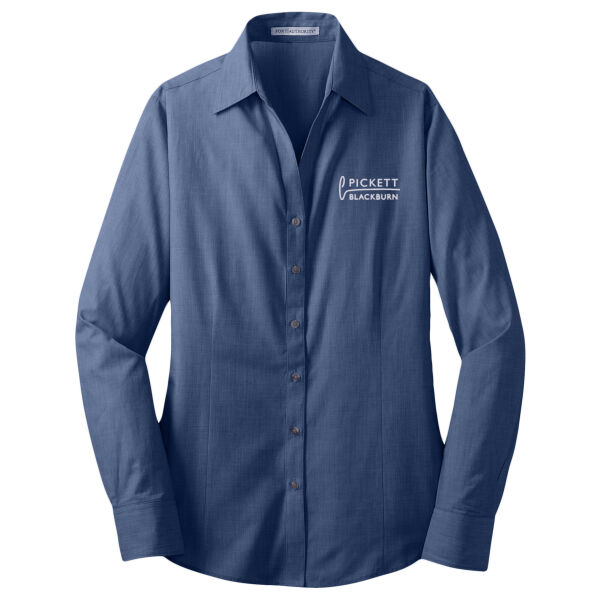 Embroidered Pickett Blackburn - Ladies Crosshatch Easy Care Shirt Thumbnail